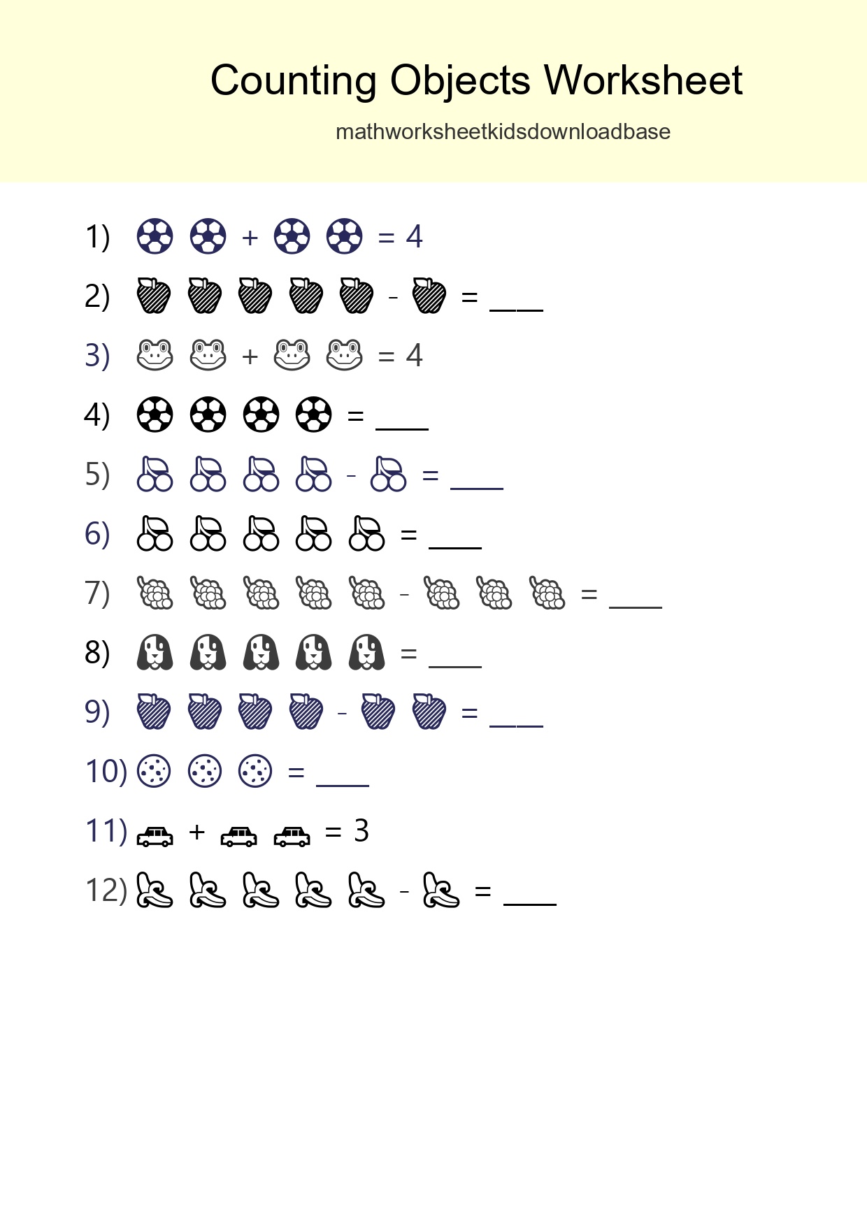 Learn Counting With Pictures Worksheet (Pre-K) - Part 135