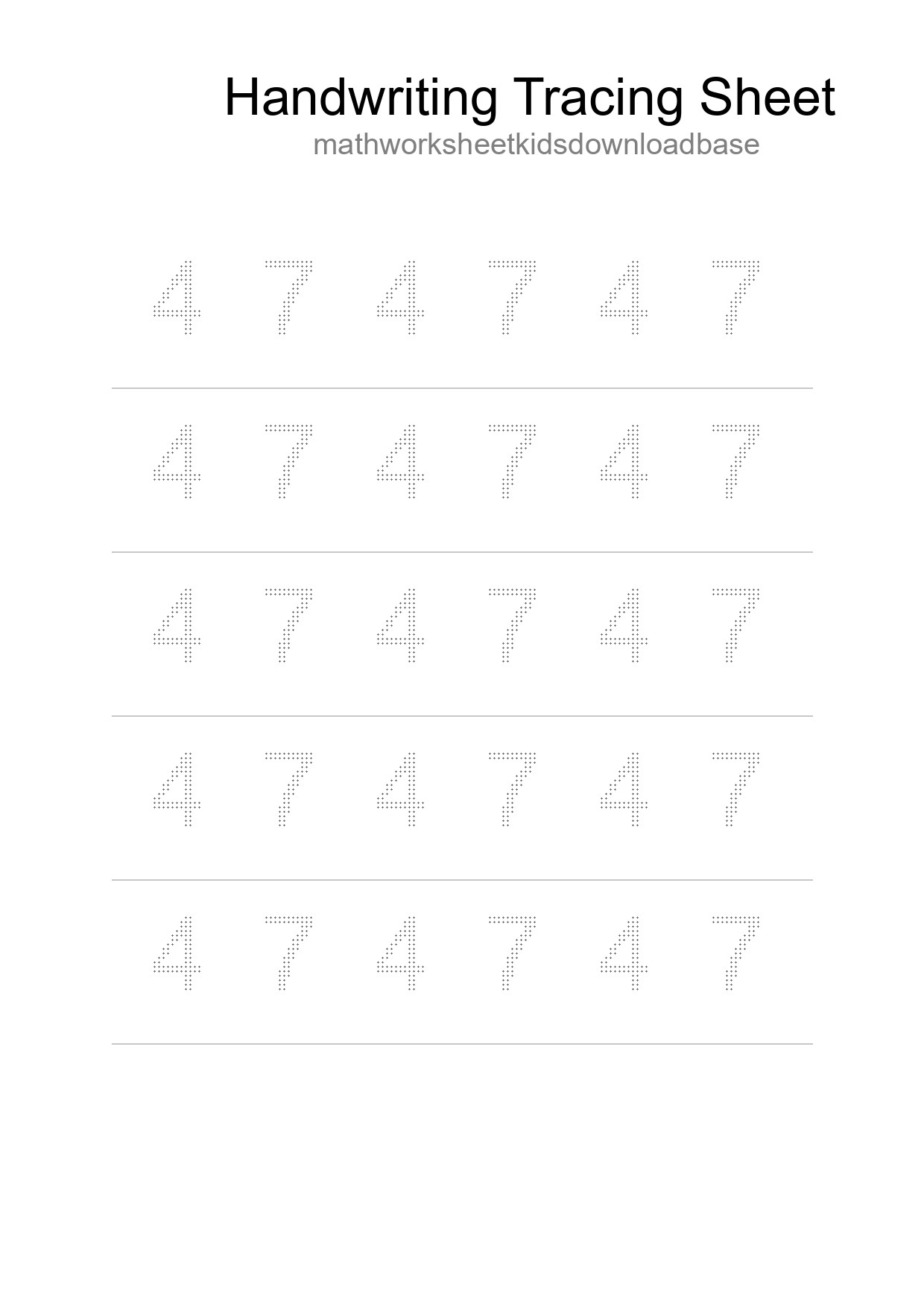 Printable Tracing Worksheet For Kids - Part 10