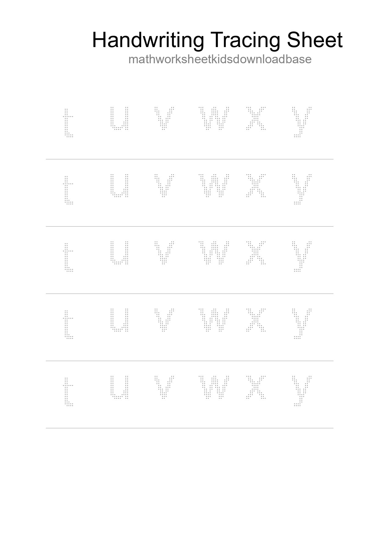 Printable Tracing Worksheet For Kids - Part 120