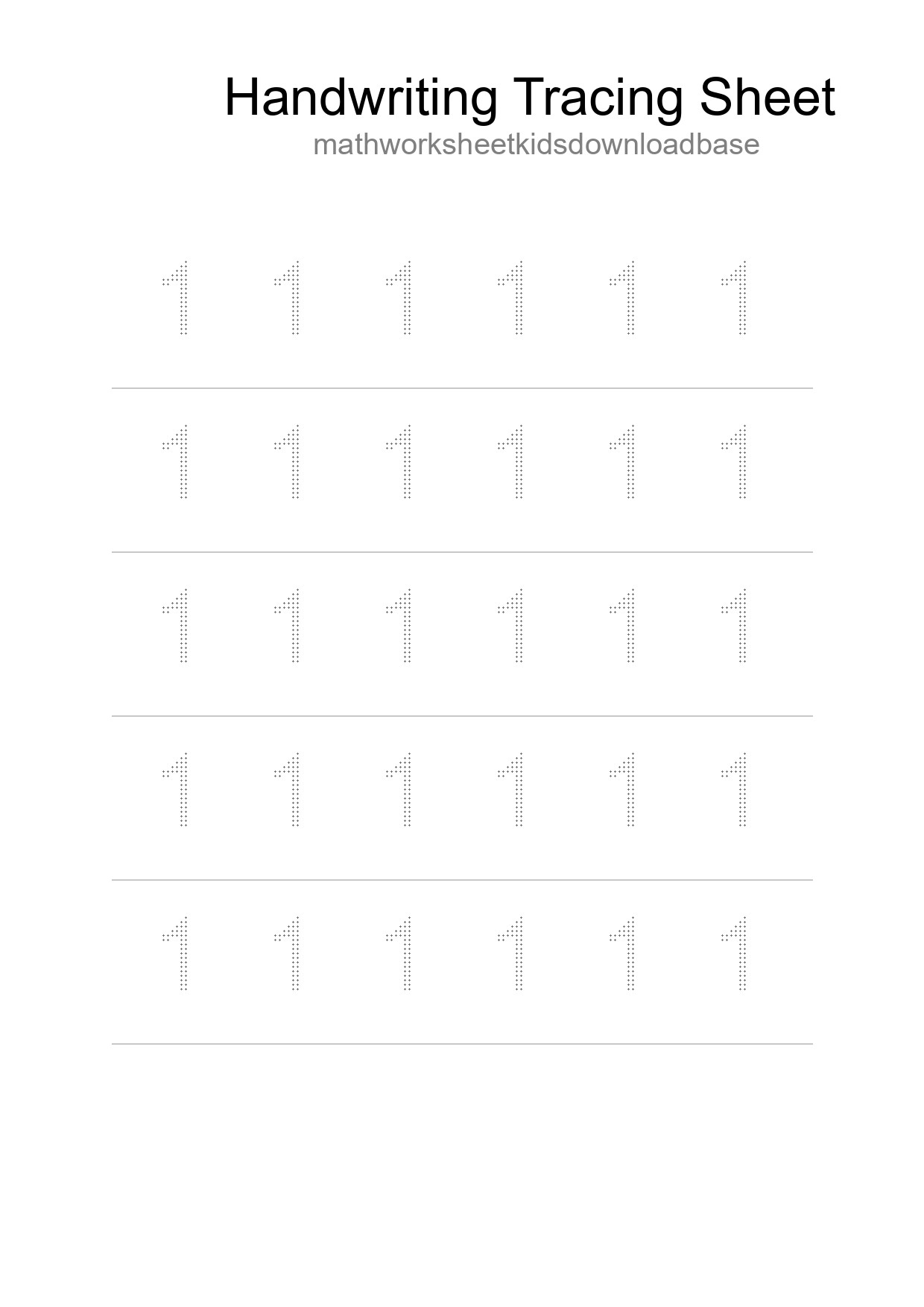 Printable Tracing Worksheet For Kids - Part 131