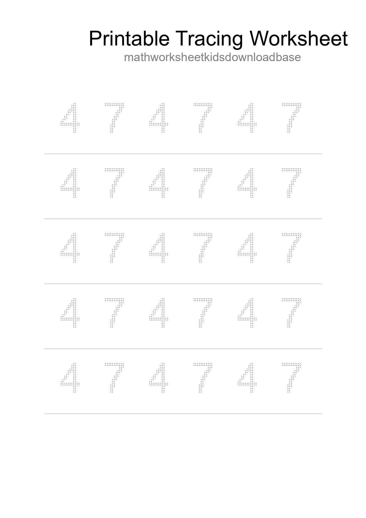 Printable Tracing Worksheet For Kids - Part 153