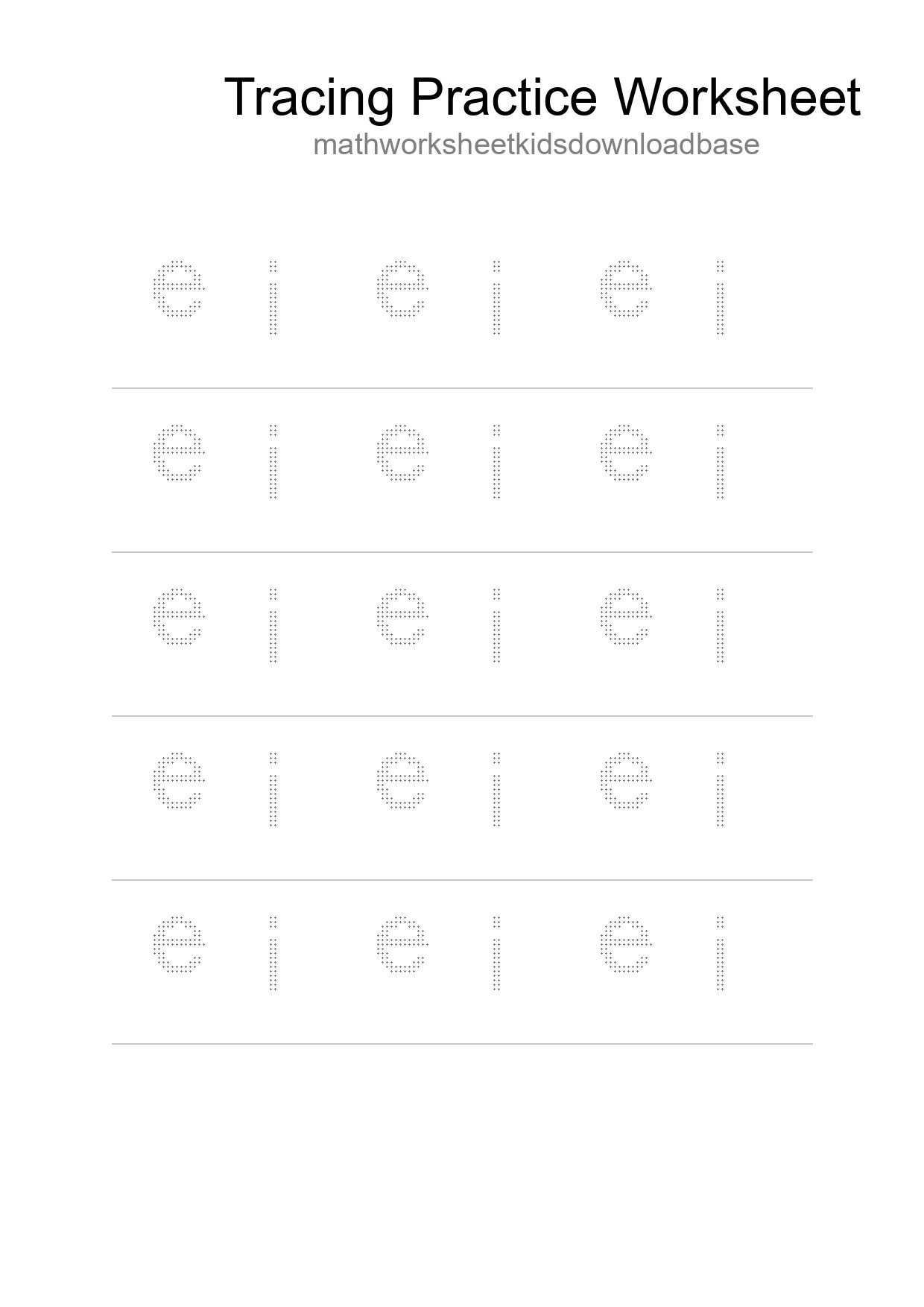 Printable Tracing Worksheet For Kids - Part 186