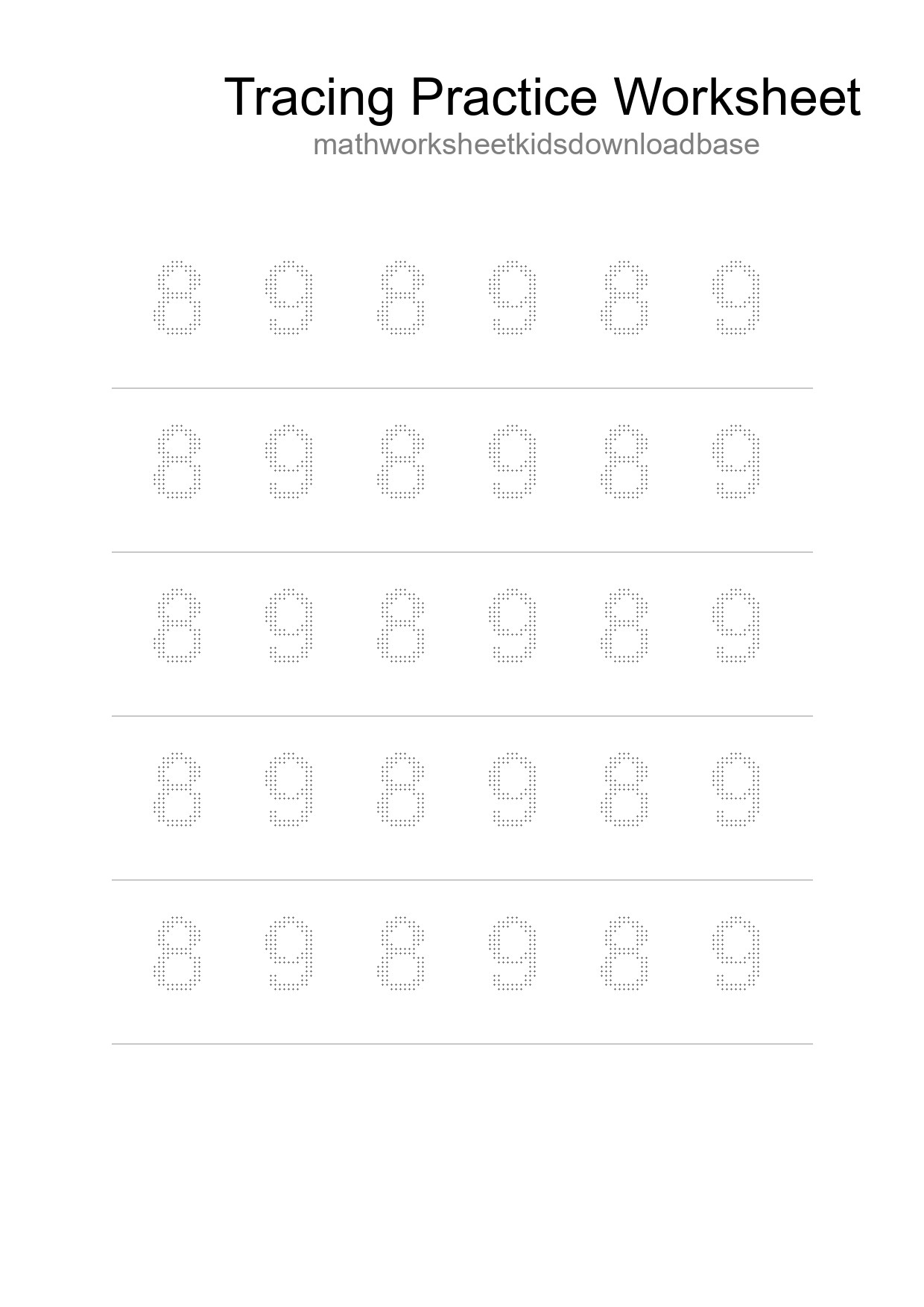 Printable Tracing Worksheet For Kids - Part 21