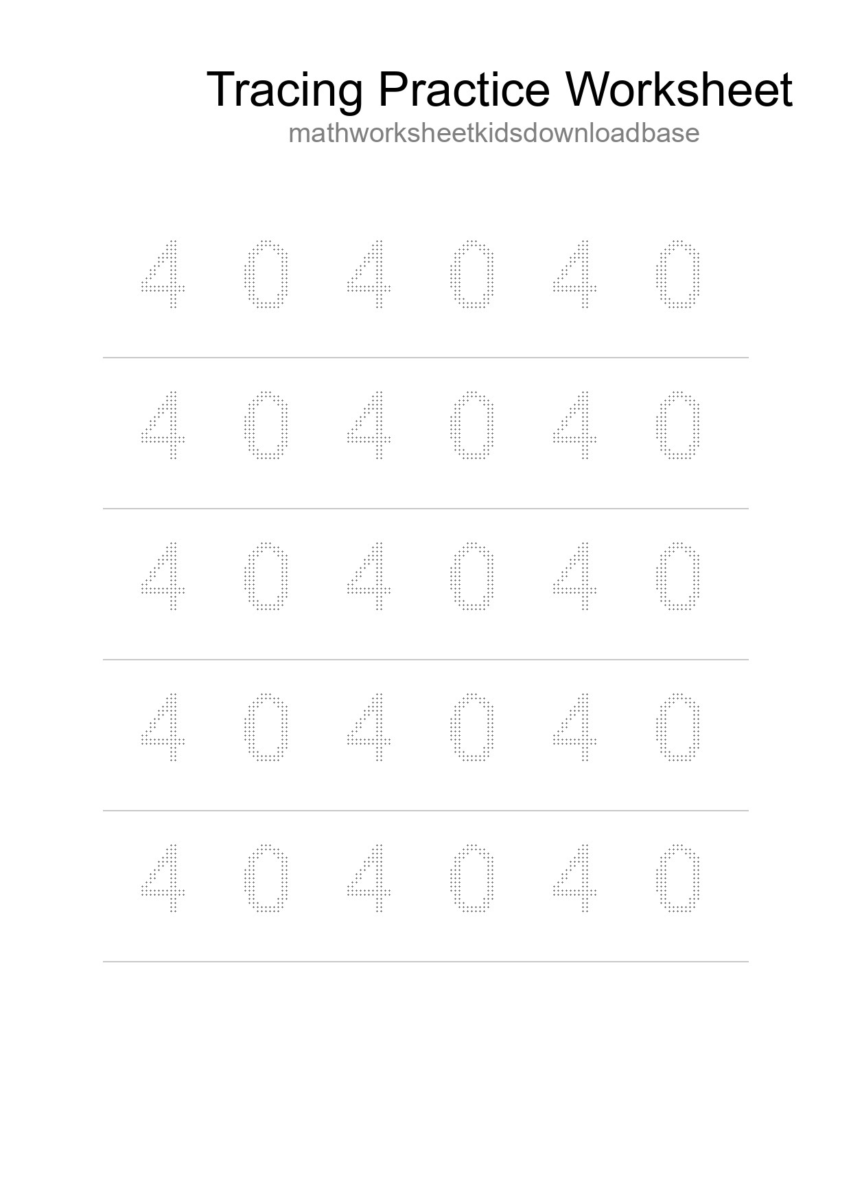 Printable Tracing Worksheet For Kids - Part 43