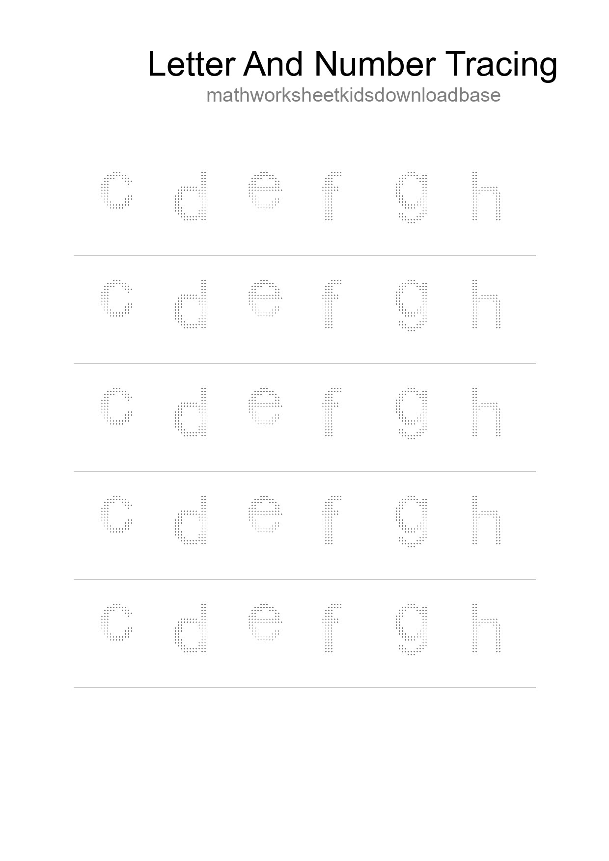 Printable Tracing Worksheet For Kids - Part 87